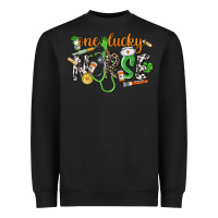 Black One lucky Nurse St. Patrick's Day Heavyweight Sweatshirt - CowGirlArtShop