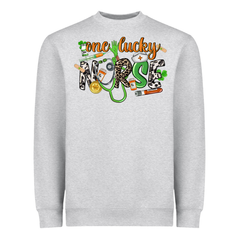 One Lucky Nurse St. Patrick's Day Heavyweight Sweatshirt by CowGirlArtShop | Teevron