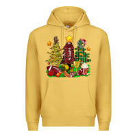 Antique Gold christmas with american football trees bbs Premium Hoodie - BundleAndBundleShop
