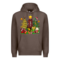 Coffee christmas with american football trees bbs Premium Hoodie - BundleAndBundleShop