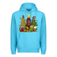 Ocean Blue christmas with american football trees bbs Premium Hoodie - BundleAndBundleShop