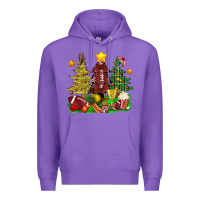 Purple christmas with american football trees bbs Premium Hoodie - BundleAndBundleShop