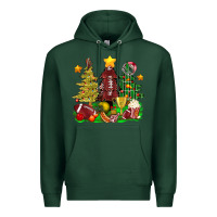 Sports Green christmas with american football trees bbs Premium Hoodie - BundleAndBundleShop