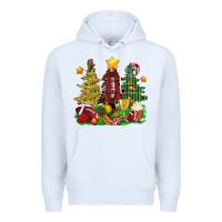 White christmas with american football trees bbs Premium Hoodie - BundleAndBundleShop
