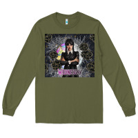 Army Green gothic girl with black rose Long Sleeve Tee - TumblerDesignByShophia