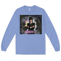 Colony Blue gothic girl with black rose Long Sleeve Tee - TumblerDesignByShophia