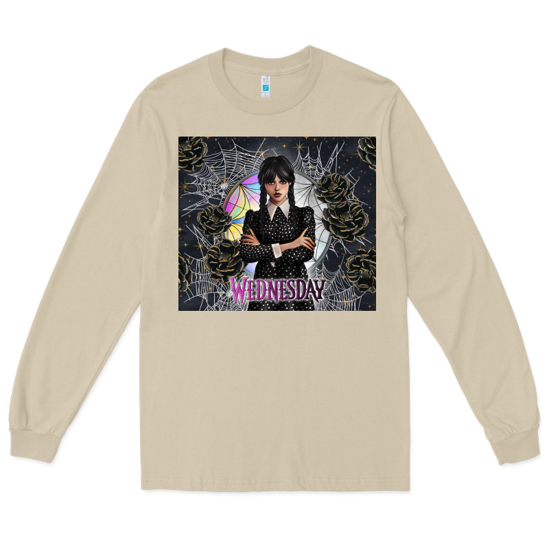 Gothic Girl With Black Rose Long Sleeve Tee by TumblerDesignByShophia | Teevron