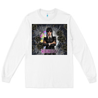 White gothic girl with black rose Long Sleeve Tee - TumblerDesignByShophia