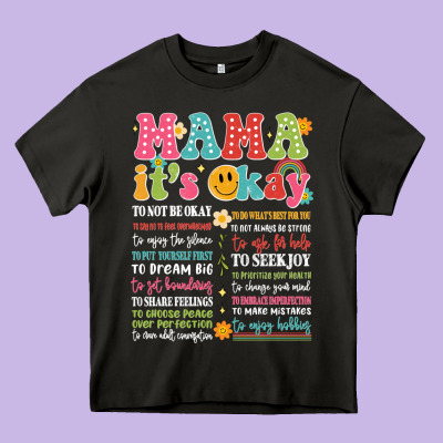 Mama Its Okay Heavy Core Tee Designed By Jahusdesignshop
