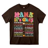 Chocolate Brown mama its okay Heavy Core Tee - JahusDesignShop