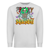Dove Grey Spooky Season Premium Sweatshirt - CowhideDigitalArt