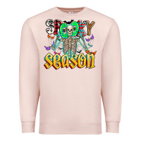 Pale Pink Spooky Season Premium Sweatshirt - CowhideDigitalArt