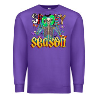 Purple Spooky Season Premium Sweatshirt - CowhideDigitalArt