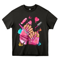 Asphalt pink nail art hand Heavy Core Tee - NancyCooperArtShop