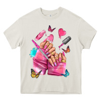 Cream pink nail art hand Heavy Core Tee - NancyCooperArtShop