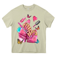Mossy pink nail art hand Heavy Core Tee - NancyCooperArtShop