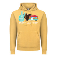 Vintage Mustard Peace Love Camp Vintage Hoodie - Bettercallsaul
