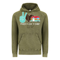 Vintage Olive Peace Love Camp Vintage Hoodie - Bettercallsaul