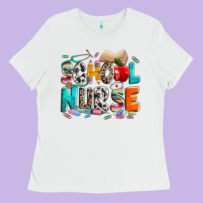 School Nurse Ladies Tee Designed By Nancycooperartshop