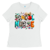 White school nurse Ladies Tee - NancyCooperArtShop