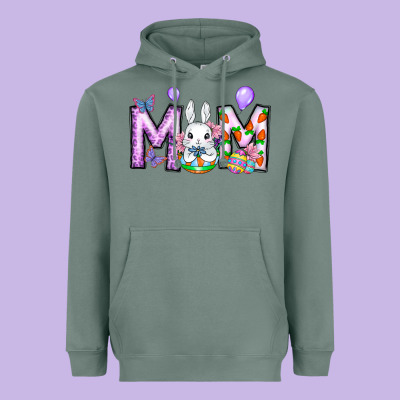 Easter Day Mom Heavyweight Hoodie Designed By Cowhidedigitalart
