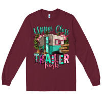 Burgundy upper class trailer trash Long Sleeve Tee - RanaPortraitStore
