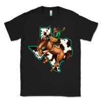 Black Cowhide Texas Map Rodeo Cowboy Classic Tee - Bettercallsaul