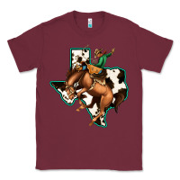 Burgundy Cowhide Texas Map Rodeo Cowboy Classic Tee - Bettercallsaul
