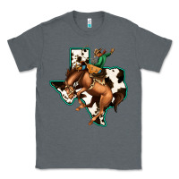 Charcoal Heather Cowhide Texas Map Rodeo Cowboy Classic Tee - Bettercallsaul