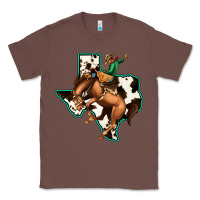Chestnut Cowhide Texas Map Rodeo Cowboy Classic Tee - Bettercallsaul
