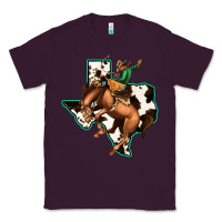 Plum Cowhide Texas Map Rodeo Cowboy Classic Tee - Bettercallsaul