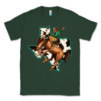 Sports Green Cowhide Texas Map Rodeo Cowboy Classic Tee - Bettercallsaul