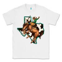 White Cowhide Texas Map Rodeo Cowboy Classic Tee - Bettercallsaul