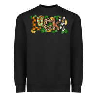 Black Western lucky St. Patrick's Day Heavyweight Sweatshirt - CowGirlArtShop