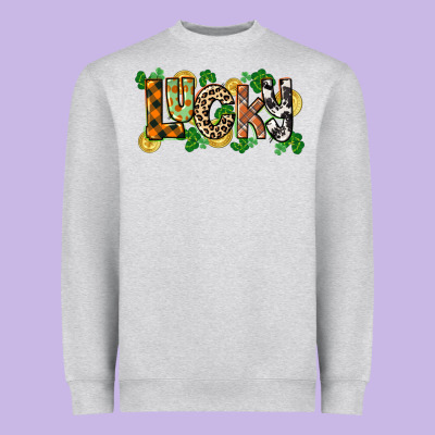 Western Lucky St. Patrick's Day Heavyweight Sweatshirt Designed By Cowgirlartshop