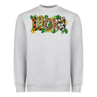Heather Grey Western lucky St. Patrick's Day Heavyweight Sweatshirt - CowGirlArtShop