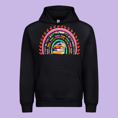 Teacher Pen Apple Books Rainbow Urban Hoodie Designed By Artiststas