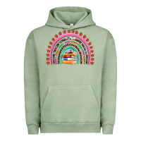 Pigment Oil Green teacher pen apple books rainbow Urban Hoodie - Artiststas