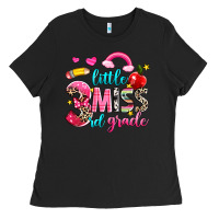 Black little miss third grade Ladies Tee - NancyCooperArtShop