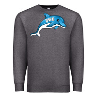 Charcoal Heather dolphin dwe Premium Sweatshirt - CowhideDigitalArt