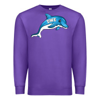 Purple dolphin dwe Premium Sweatshirt - CowhideDigitalArt