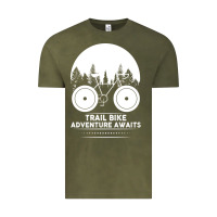 Vintage Olive Trail Bike Adventure Awaits Vintage Tee - Bettercallsaul