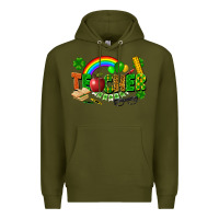 Army Green teacher st patrick Premium Hoodie - FaDigitalArtStudio