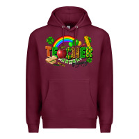 Burgundy teacher st patrick Premium Hoodie - FaDigitalArtStudio