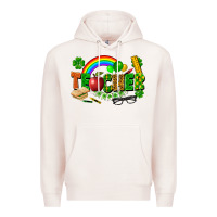 Pale Pink teacher st patrick Premium Hoodie - FaDigitalArtStudio