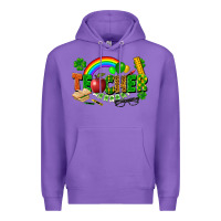Purple teacher st patrick Premium Hoodie - FaDigitalArtStudio