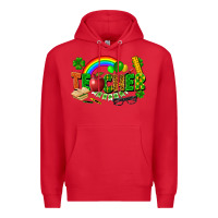 Red teacher st patrick Premium Hoodie - FaDigitalArtStudio