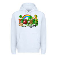 White teacher st patrick Premium Hoodie - FaDigitalArtStudio