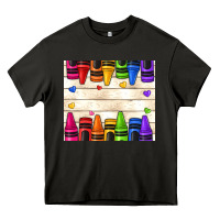 Asphalt custom teacher name crayons Heavy Core Tee - NancyCooperArtShop