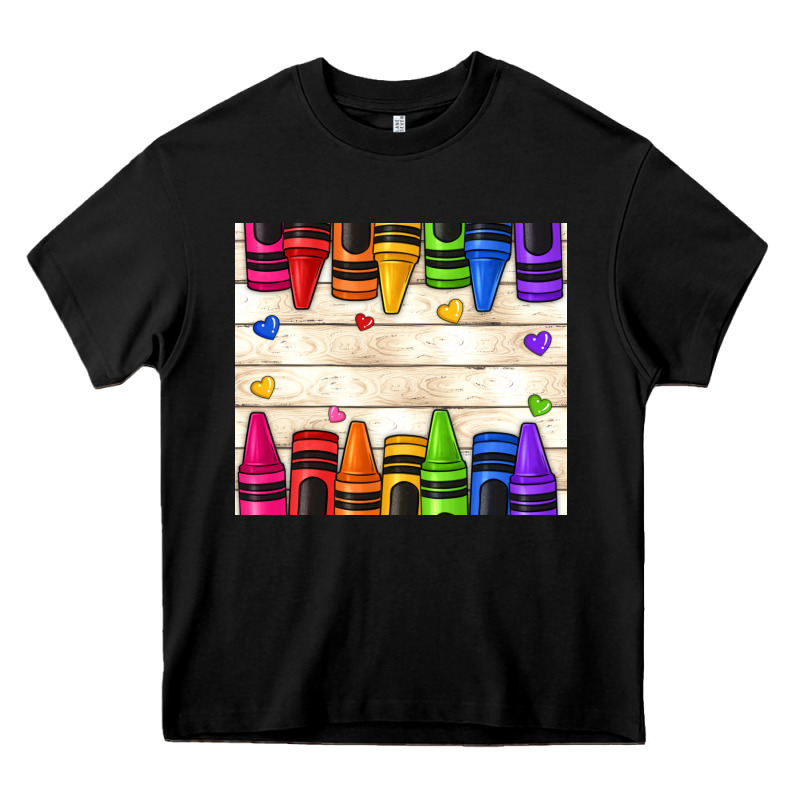 Custom Teacher Name Crayons Heavy Core Tee by NancyCooperArtShop | Teevron